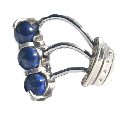 Adjustable Triple Lapis stone Ring